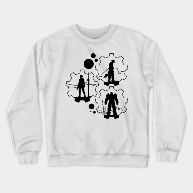 Classic Tattoo styled Lucy, Maximus and Ghoul Crewneck Sweatshirt by Raywolf